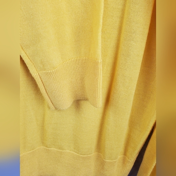 POLO Ralph Lauren Mens XL Merino Wool Sweater Yellow Classic Dad Preppy - Picture 4 of 6